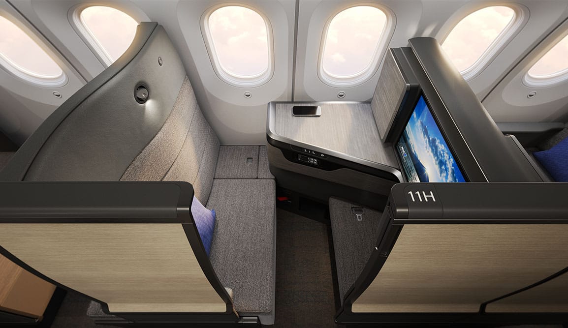 ANA Boeing 787-9 business class cabin